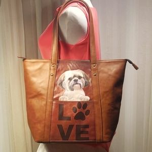 Bradford Exchange Shih Tzu Peek-A-Boo-Pup Tote Bag